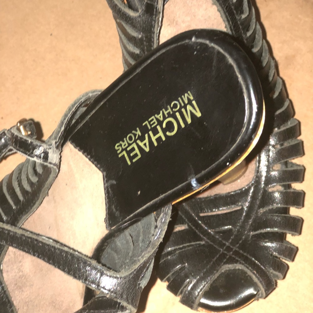 Michael Kors Black Wooden Heels size 7.5